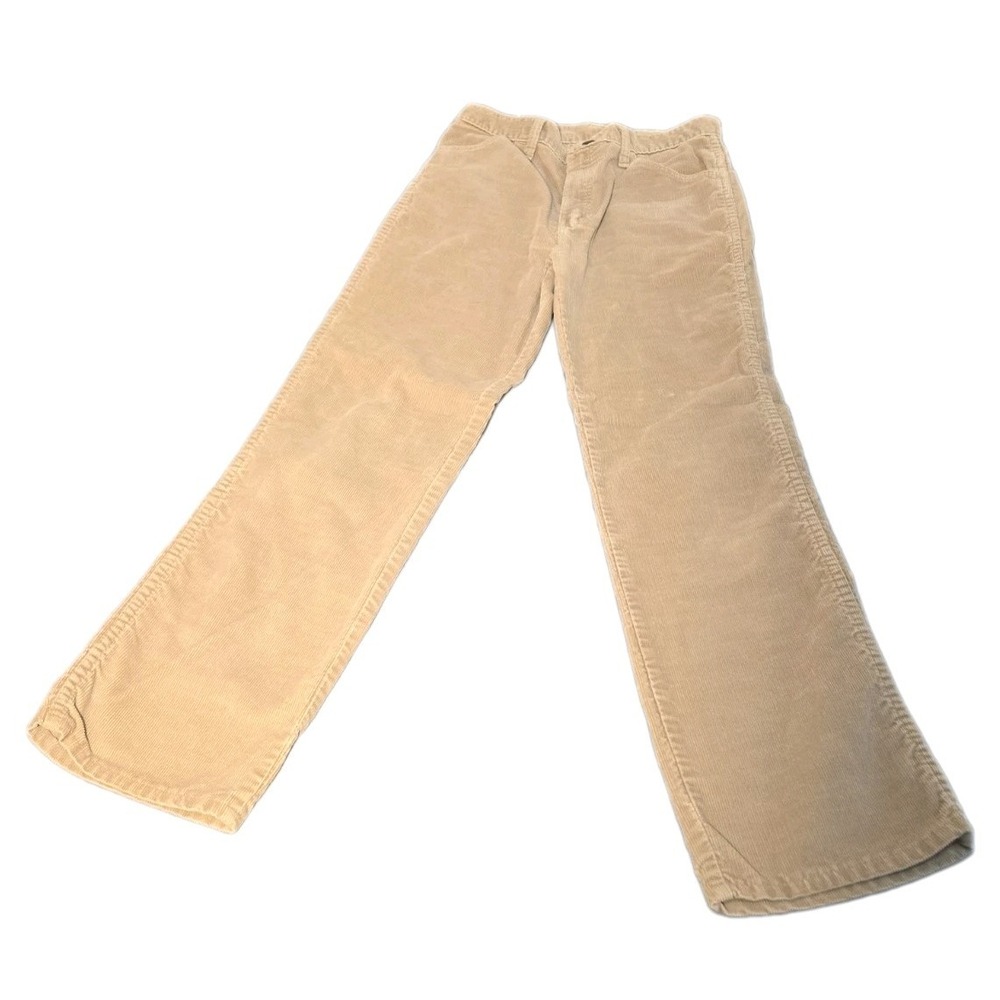 Vtg 80s Rustler Tan Corduroy Men Pants Tag 30x30 Measures 28x30 Made in USA Cord
